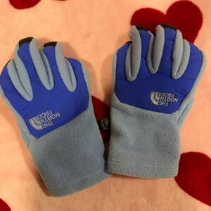 Kids The North Face Two-Tone Blue Fleece Gloves